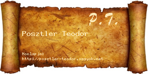 Posztler Teodor névjegykártya